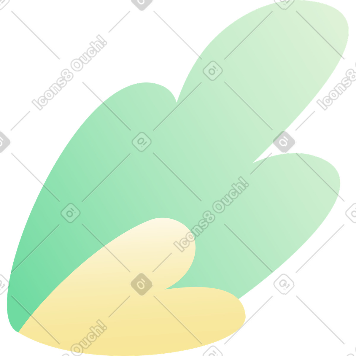 Ilustración Hojas en estilo Beam a descargar en PNG y SVG