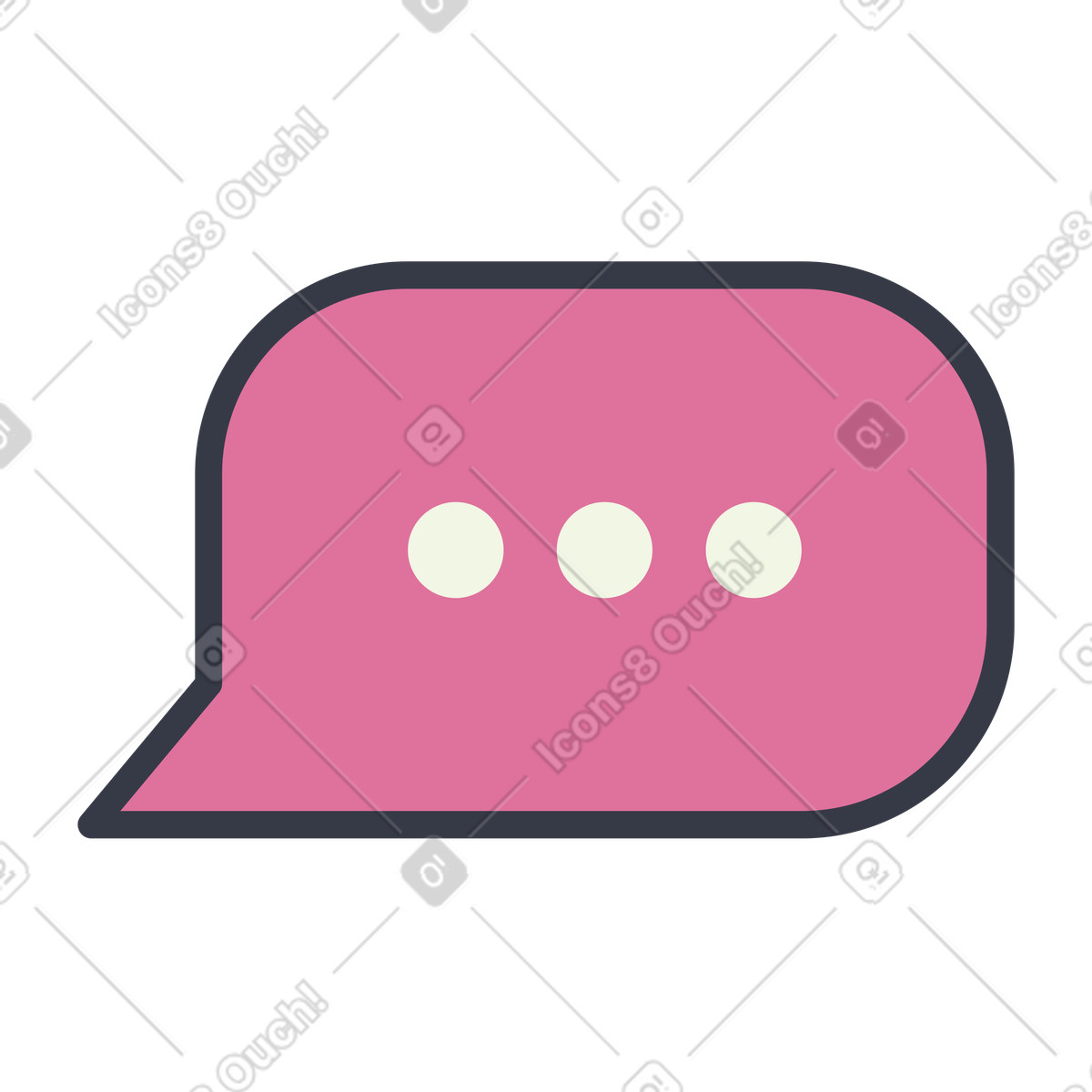 Bolla vocale rossa illustrazione animata in stile Abstract scaricabile in GIF, Lottie (JSON), AE