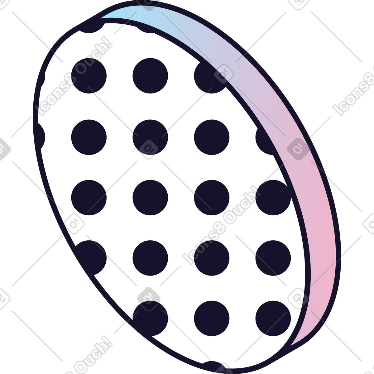 Dotted circular shape illustration in Node style download in PNG, SVG