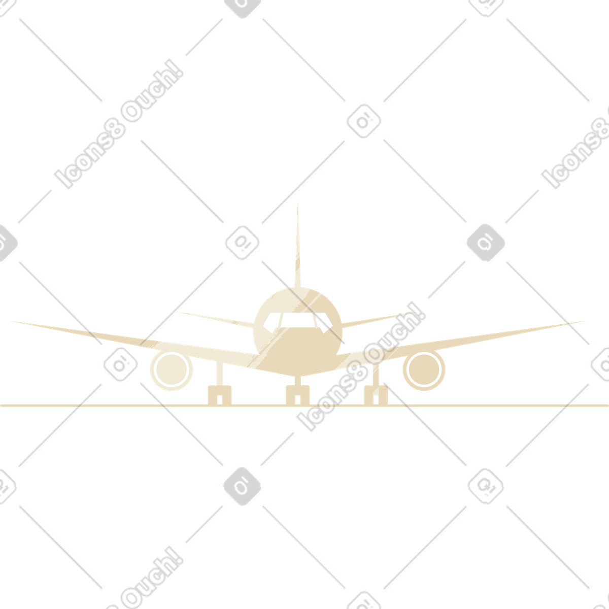 Airplane miniature illustration in Juicy style download in PNG, SVG