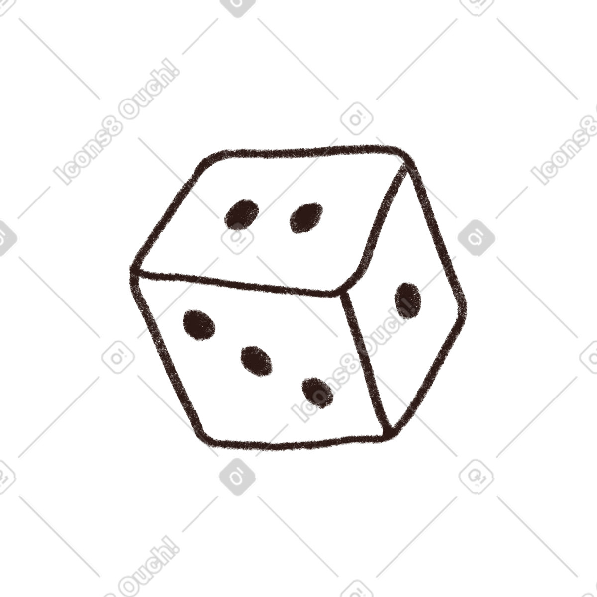 下载 Blobby 风格的 Dice 插画，支持 PNG、SVG 格式
