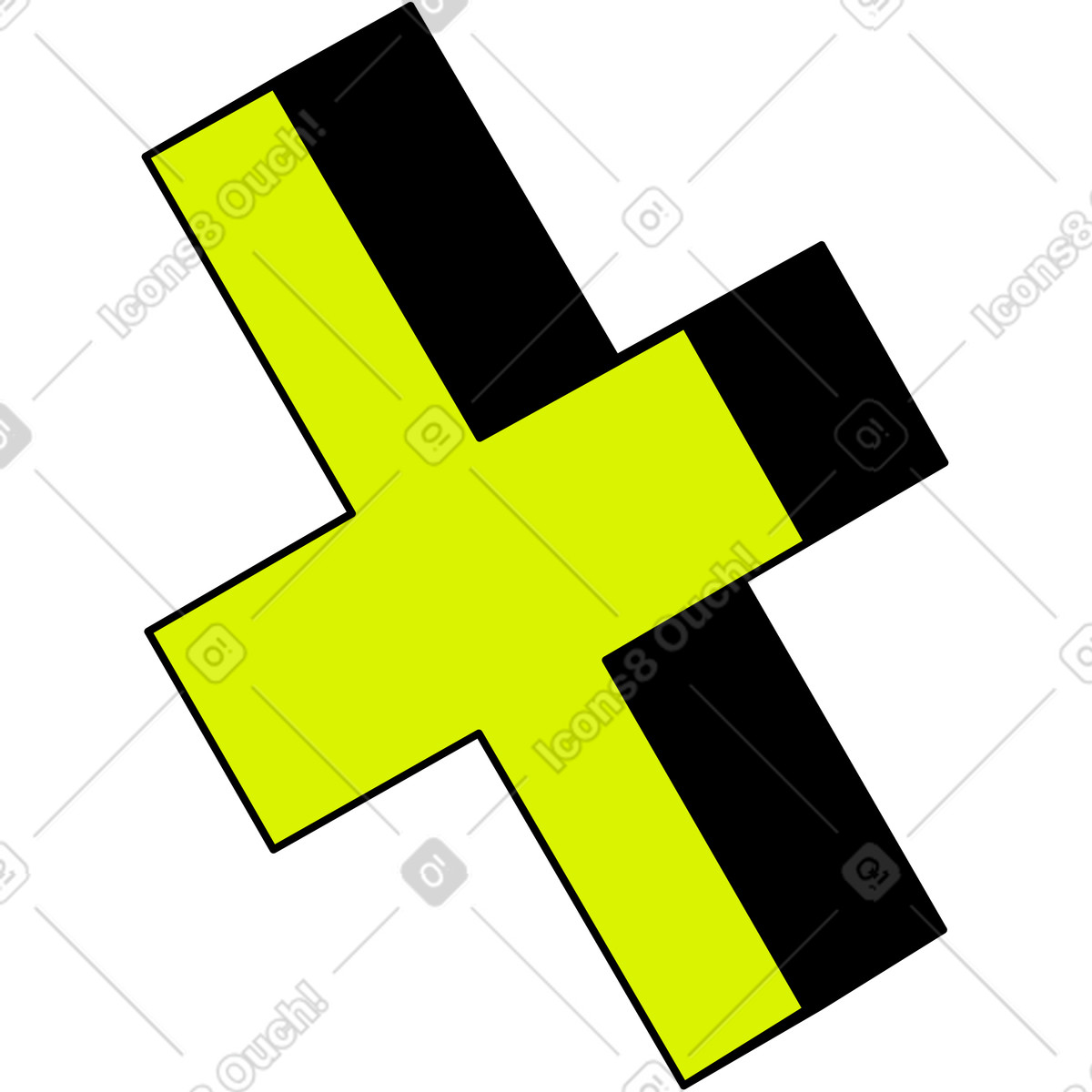 Illustration Texte du signe de multiplication dans le style Isometric à télécharger aux formats PNG, SVG