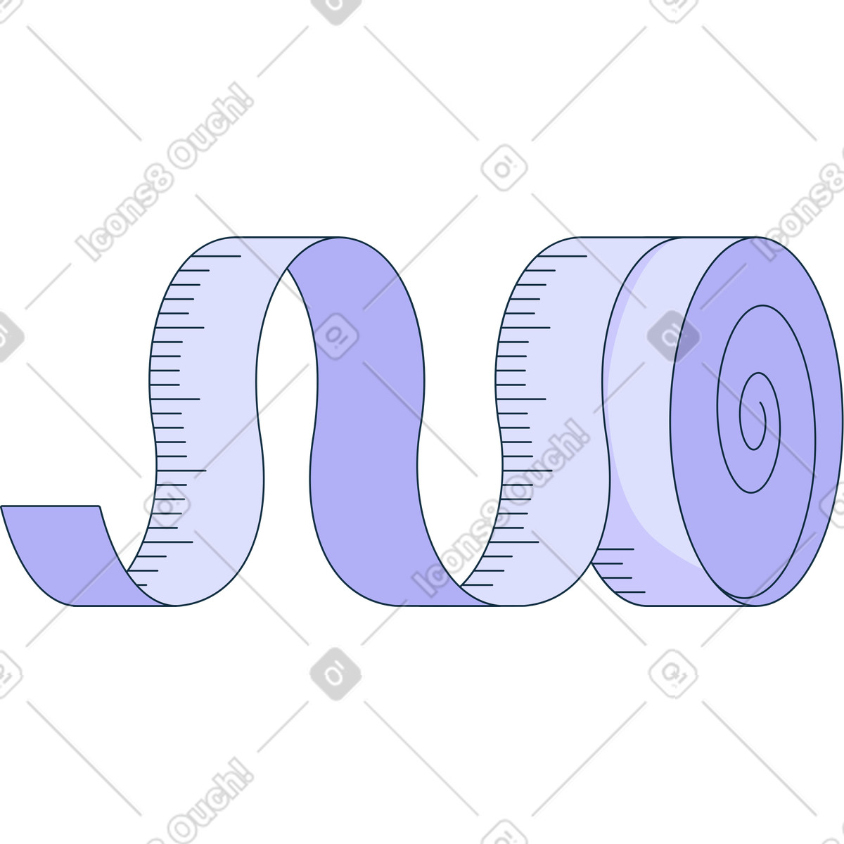 Ilustração de Fita métrica em no estilo Bubble gum para baixar em PNG, SVG