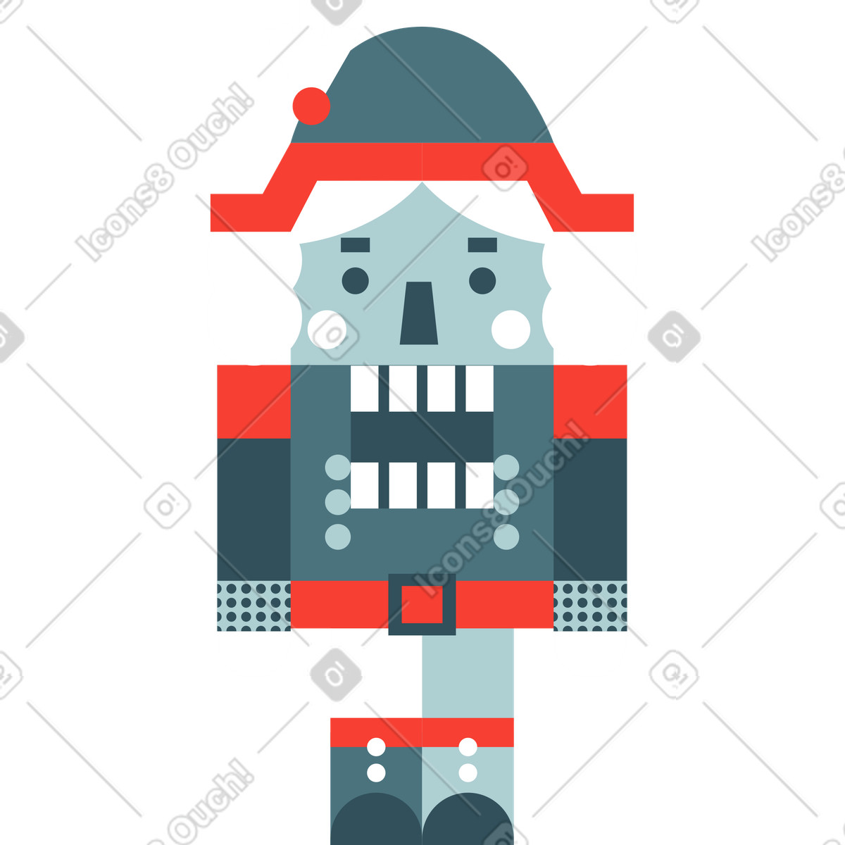 下载 Nordic 风格的 胡桃夹子 插画，支持 PNG、SVG 格式