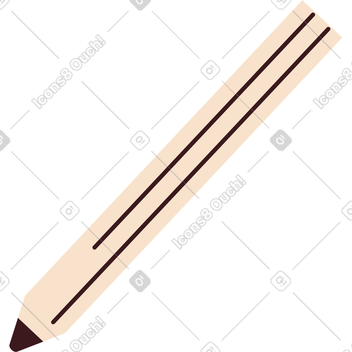 Ilustración Lápiz en estilo Folks a descargar en PNG y SVG