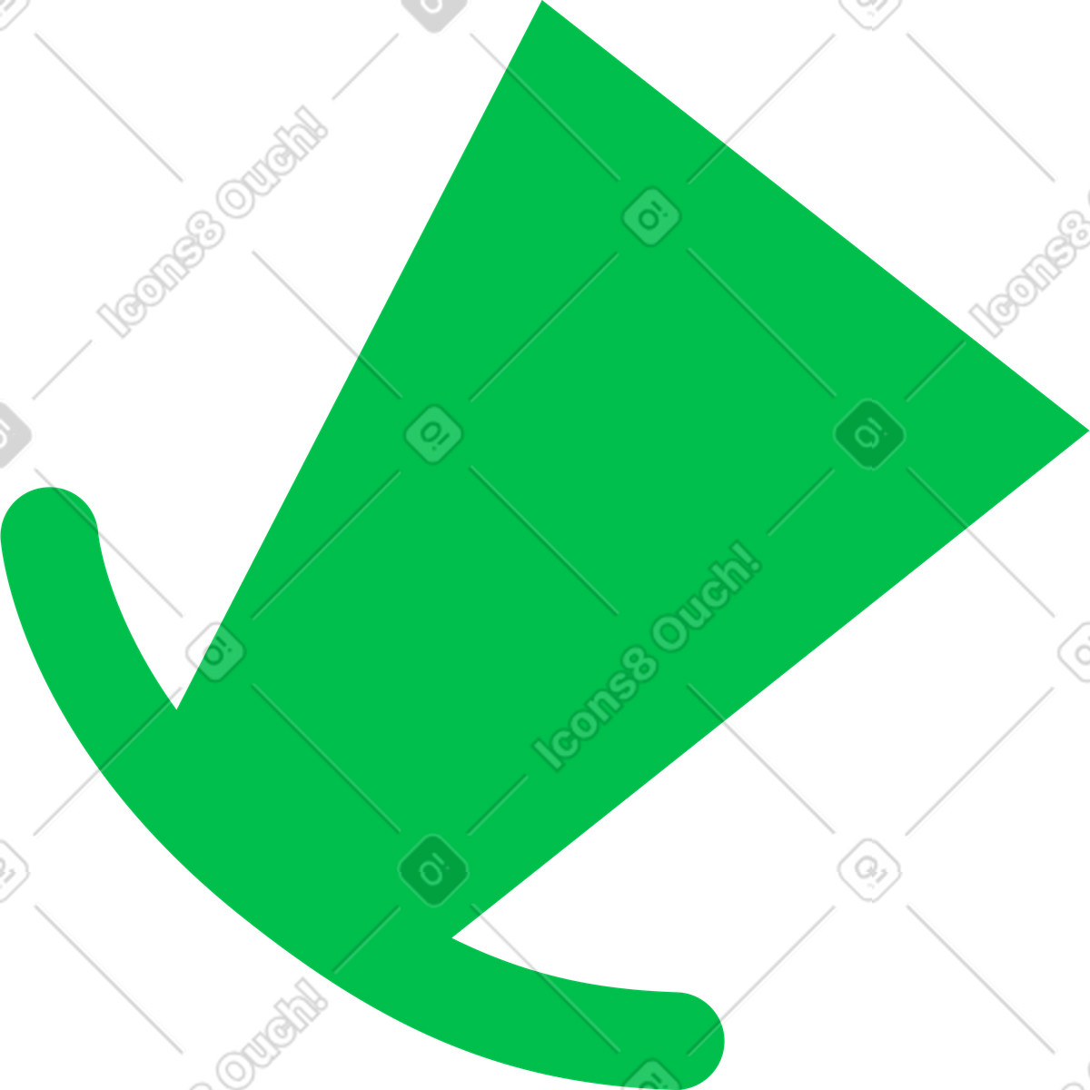 Illustration Chapeau vert dans le style Warp à télécharger aux formats PNG, SVG