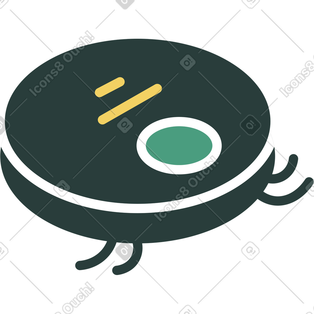 Ilustração de Aspirador pó robô em no estilo Macaroni para baixar em PNG, SVG