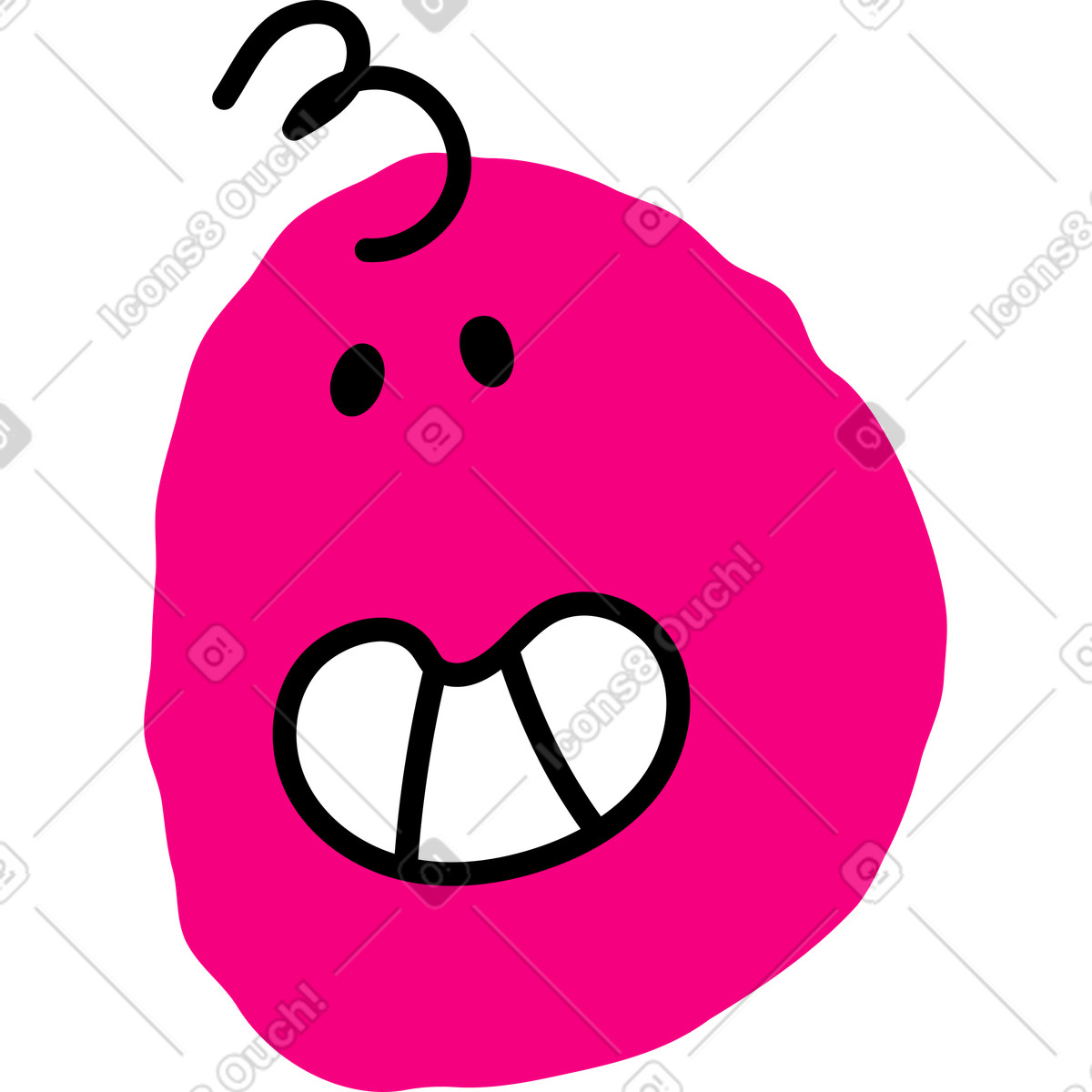 Giggle スタイルの 大きな笑顔の頭 のイラストをPNG、SVG形式でダウンロード
