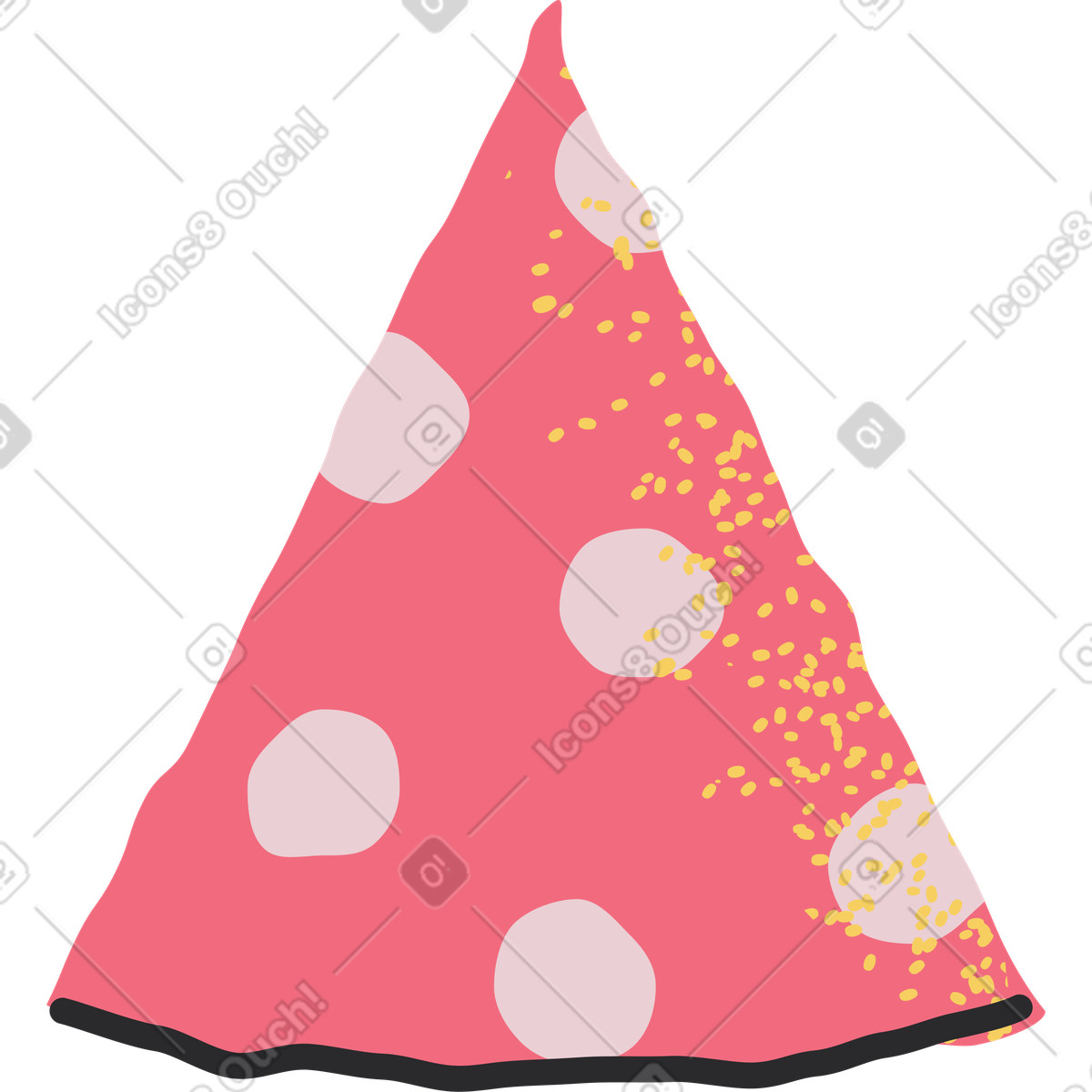 Ilustración Sombrero de cumpleaños en estilo Pablo a descargar en PNG y SVG