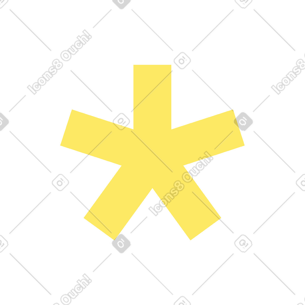 Illustration Asterisk dans le style Print à télécharger aux formats PNG, SVG