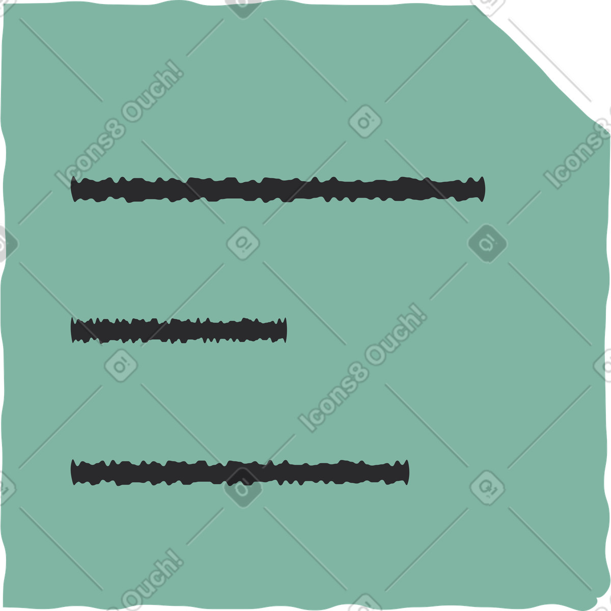 Sticker note illustration in Pablo style download in PNG, SVG