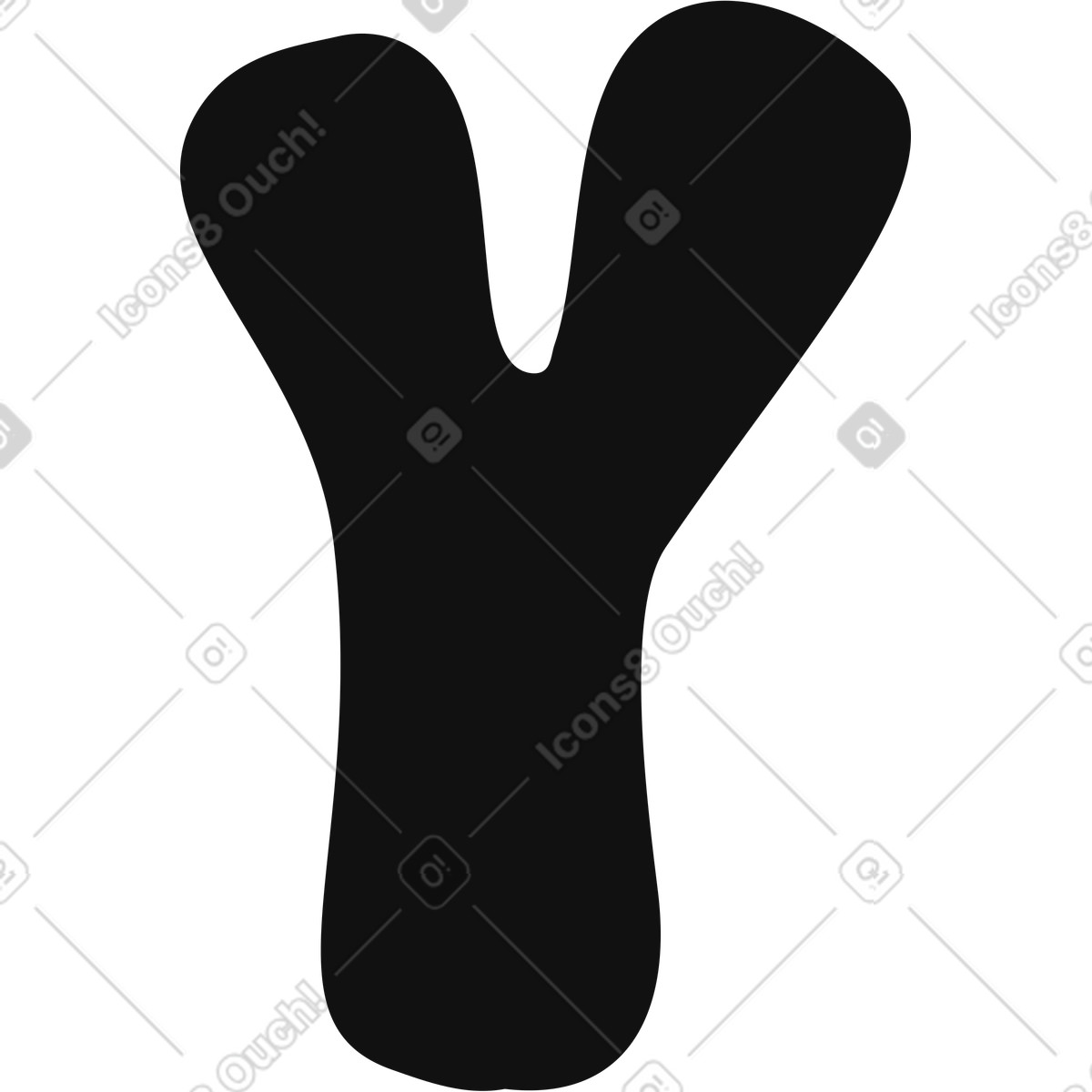 Ilustração de Letra y em no estilo Journal para baixar em PNG, SVG