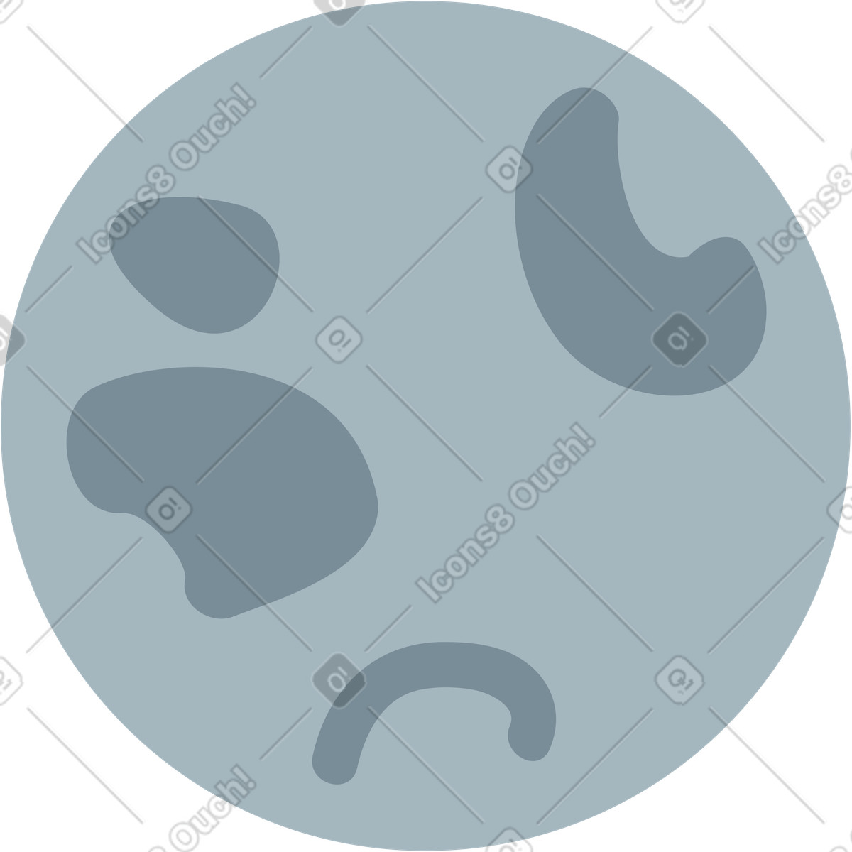 Catchy スタイルの Moon のイラストをPNG、SVG形式でダウンロード