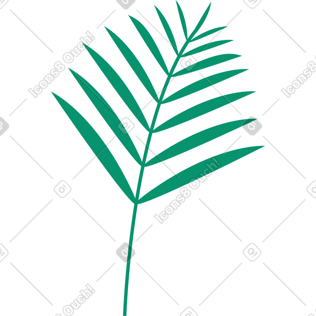 Illustration Feuille verte de palmier dans le style Spot à télécharger aux formats PNG, SVG
