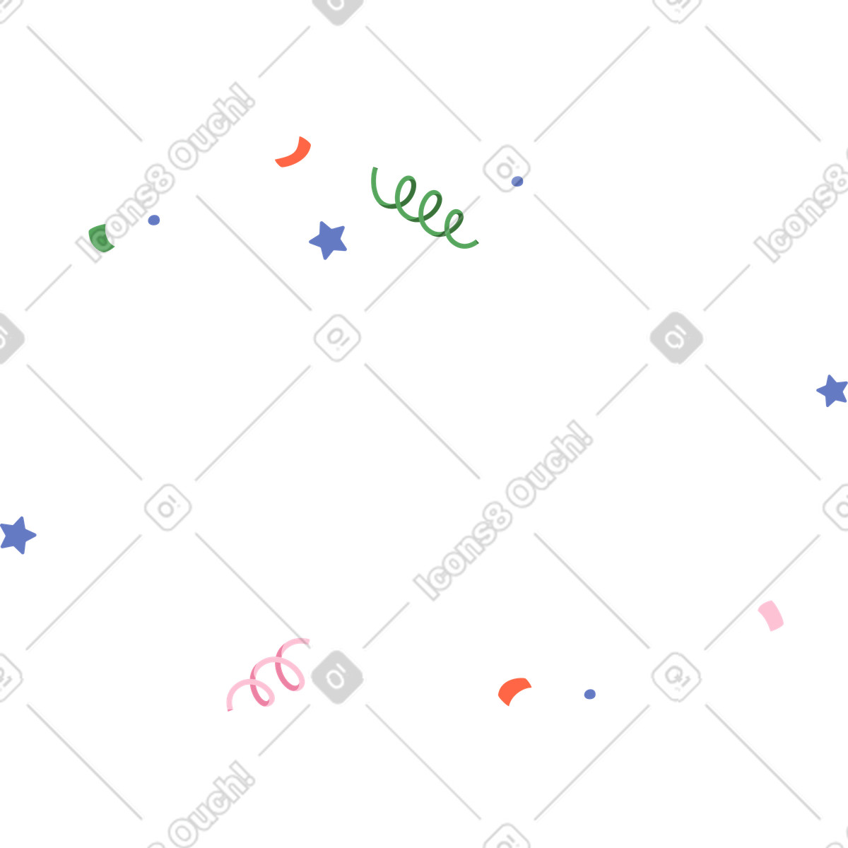 Confetti explosion illustration bright party clipart composition PNG SVG GIF