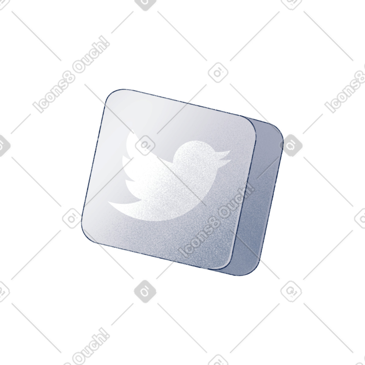 Ilustración Twitter icon en estilo Haze a descargar en PNG y SVG