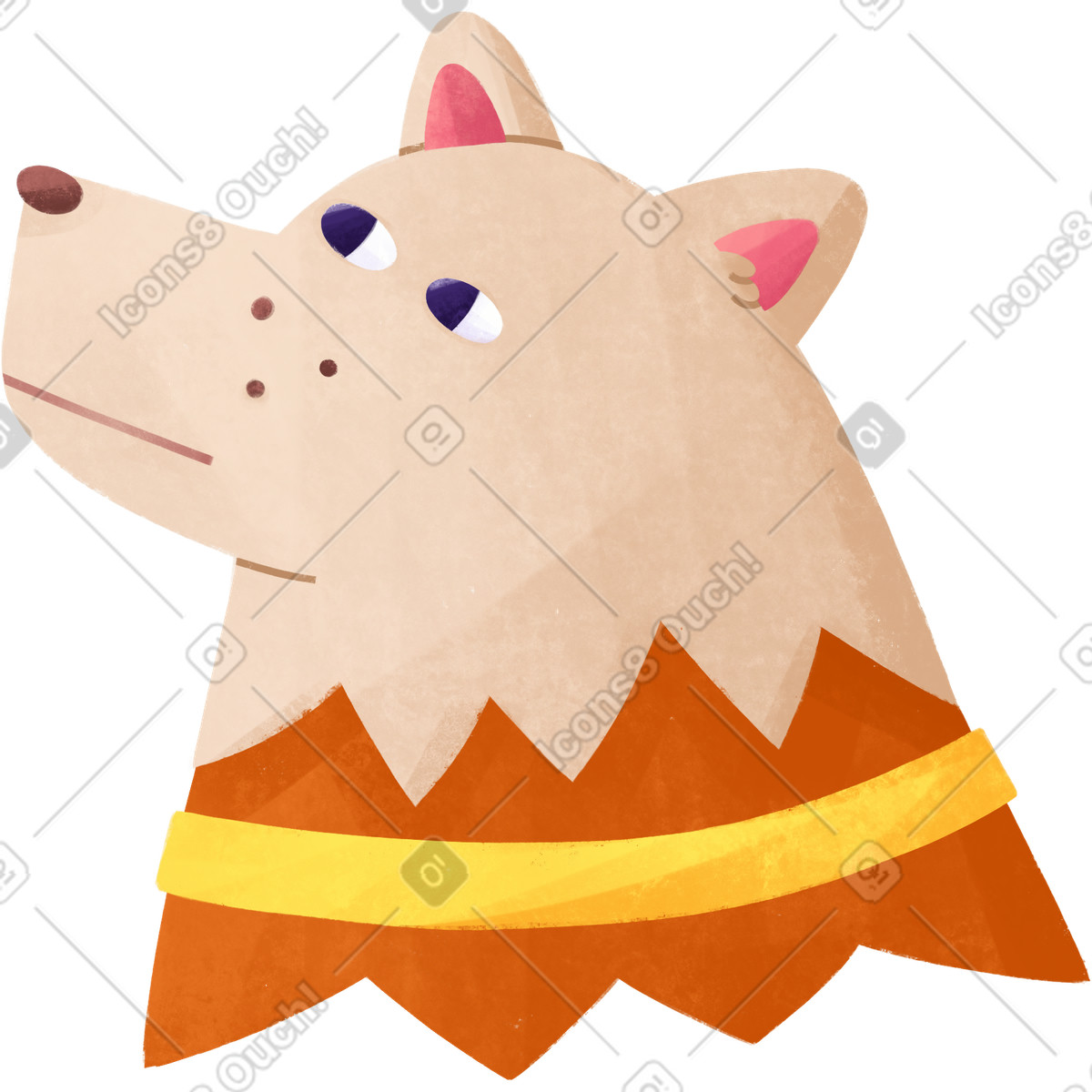 Ilustração de Cão em no estilo Bonbon para baixar em PNG, SVG
