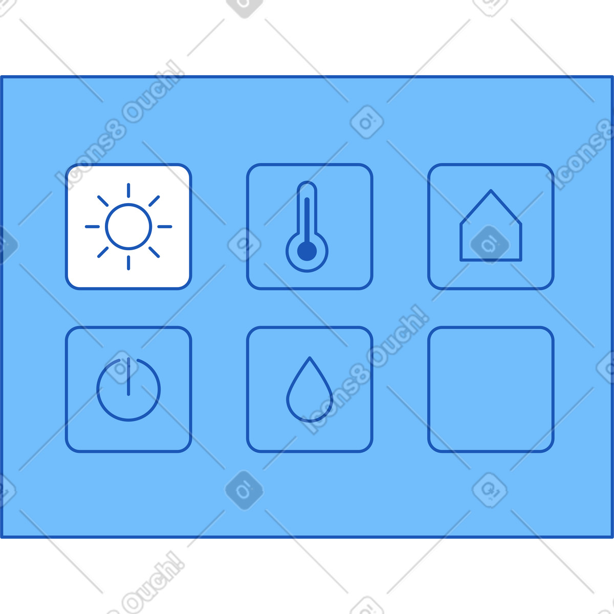 Panel-smart-home-Illustration im Storyline-Stil als Download in PNG, SVG