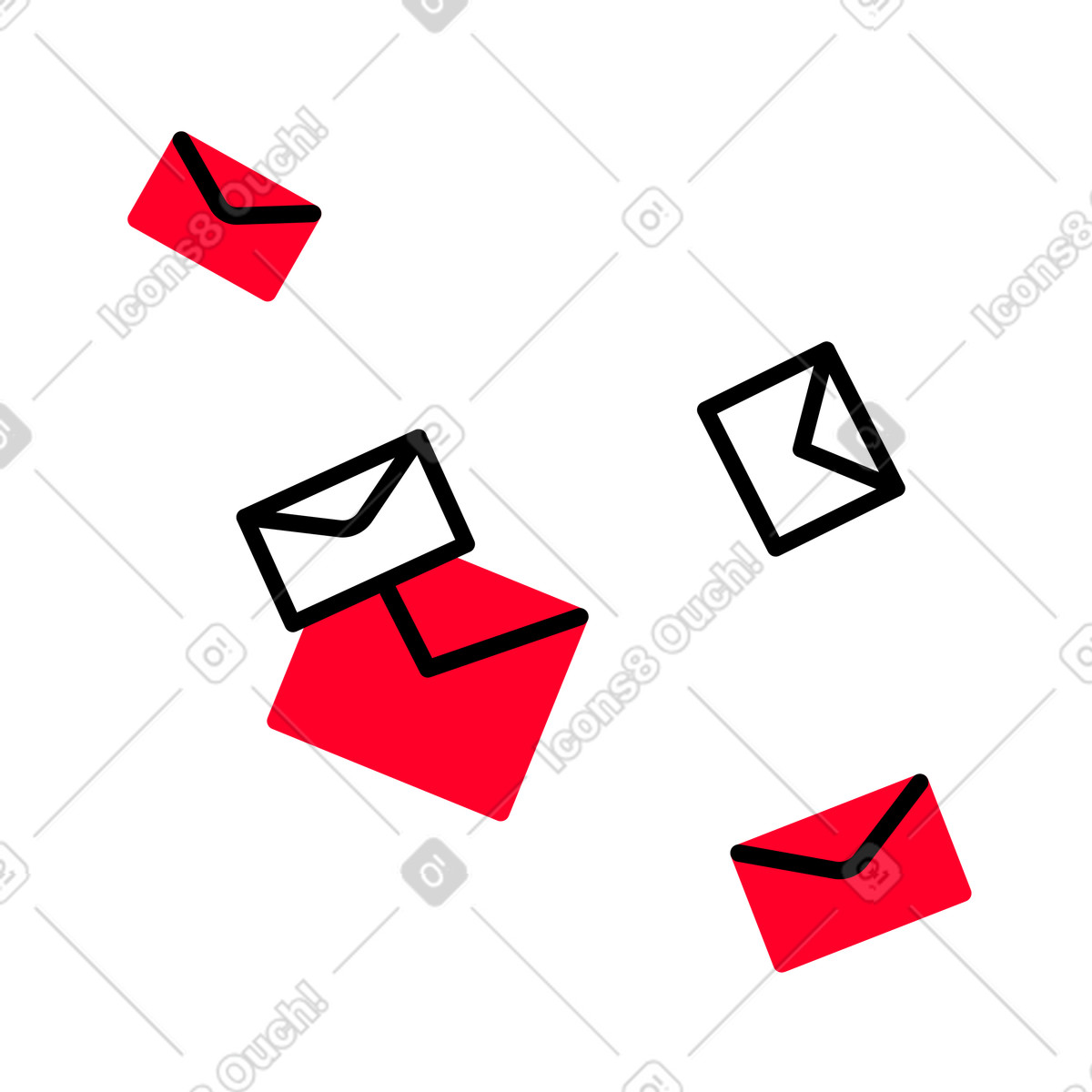 Ilustração animada de Cartas em no estilo Transistor para baixar em GIF, Lottie (JSON), AE