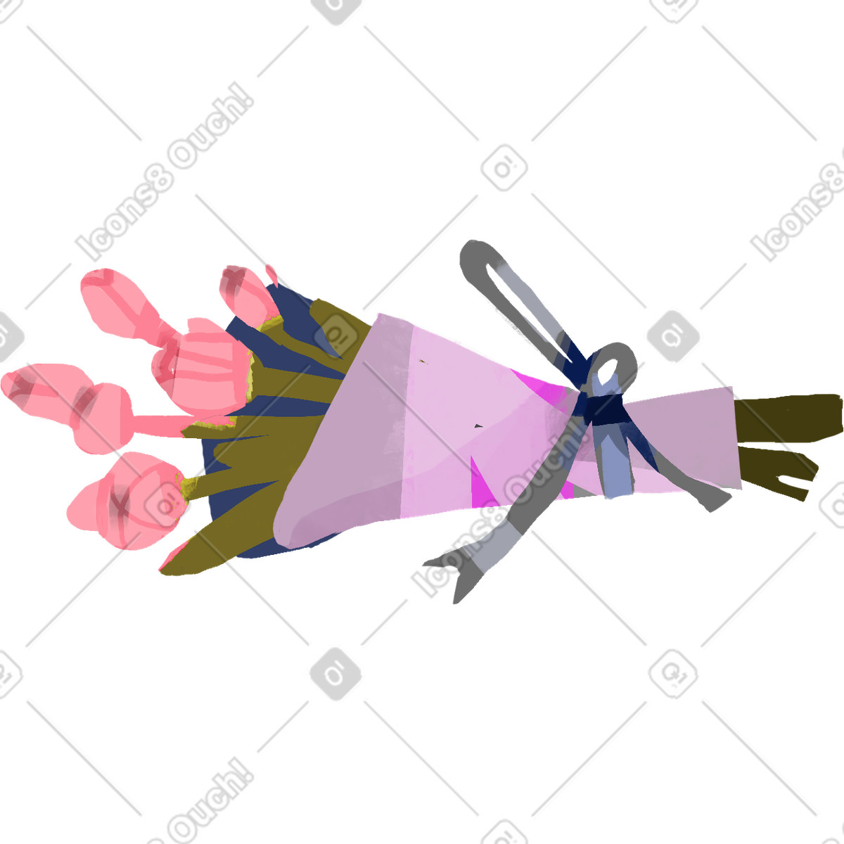 Atomic スタイルの 花束 のイラストをPNG、SVG形式でダウンロード