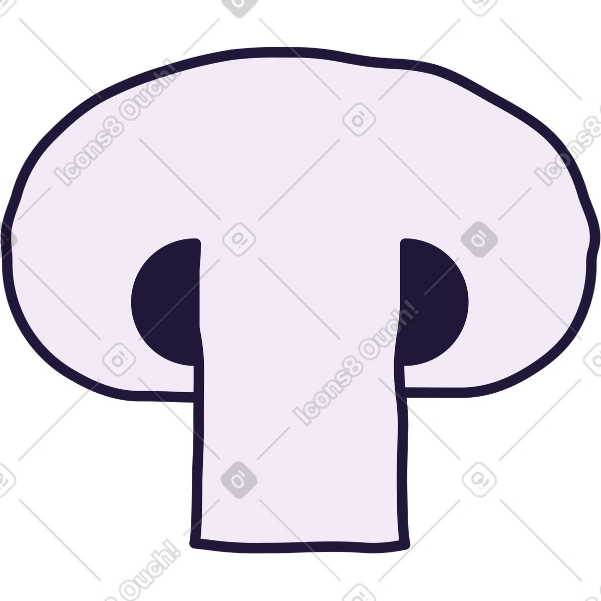 Ilustración Mushroom en estilo Conifer a descargar en PNG y SVG