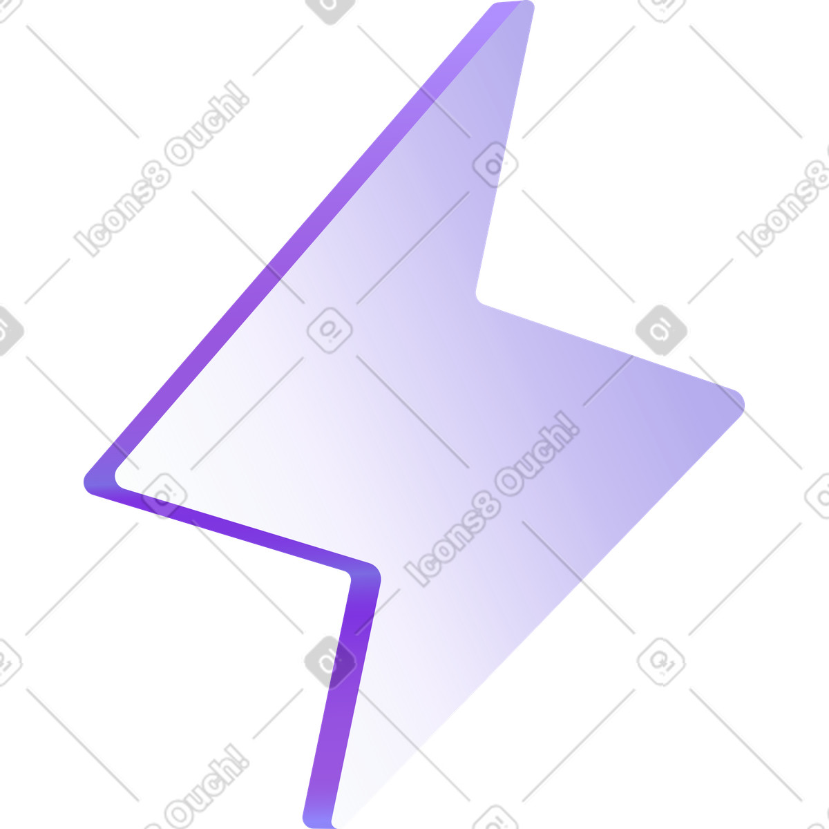 Lightning pen illustration in Hi-tech style download in PNG, SVG