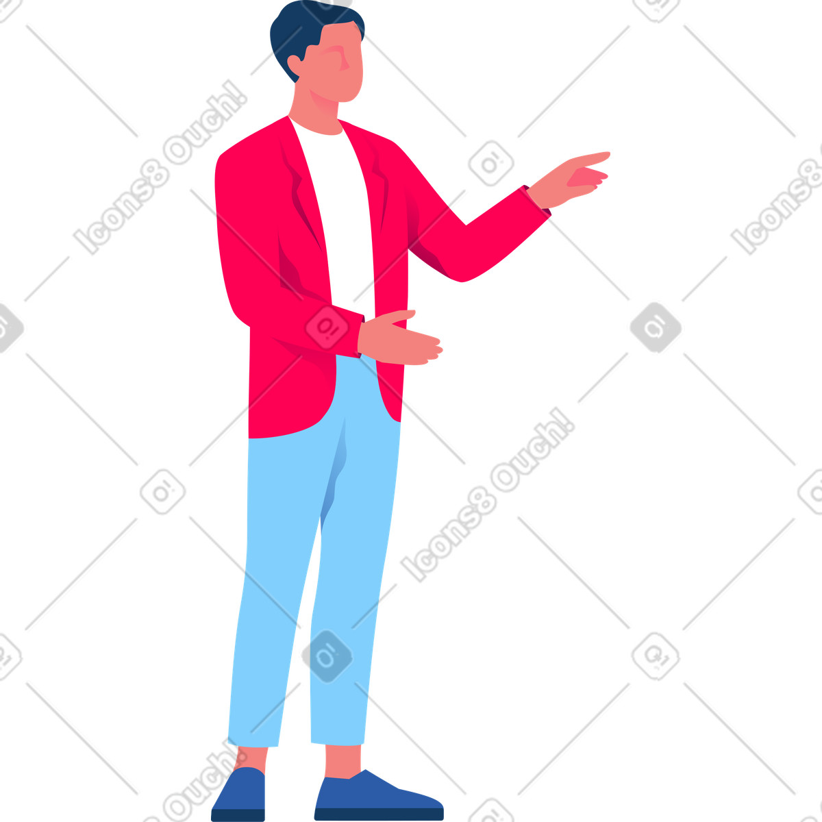 Ilustración Hombre en una chaqueta estilo Daily a descargar PNG y SVG