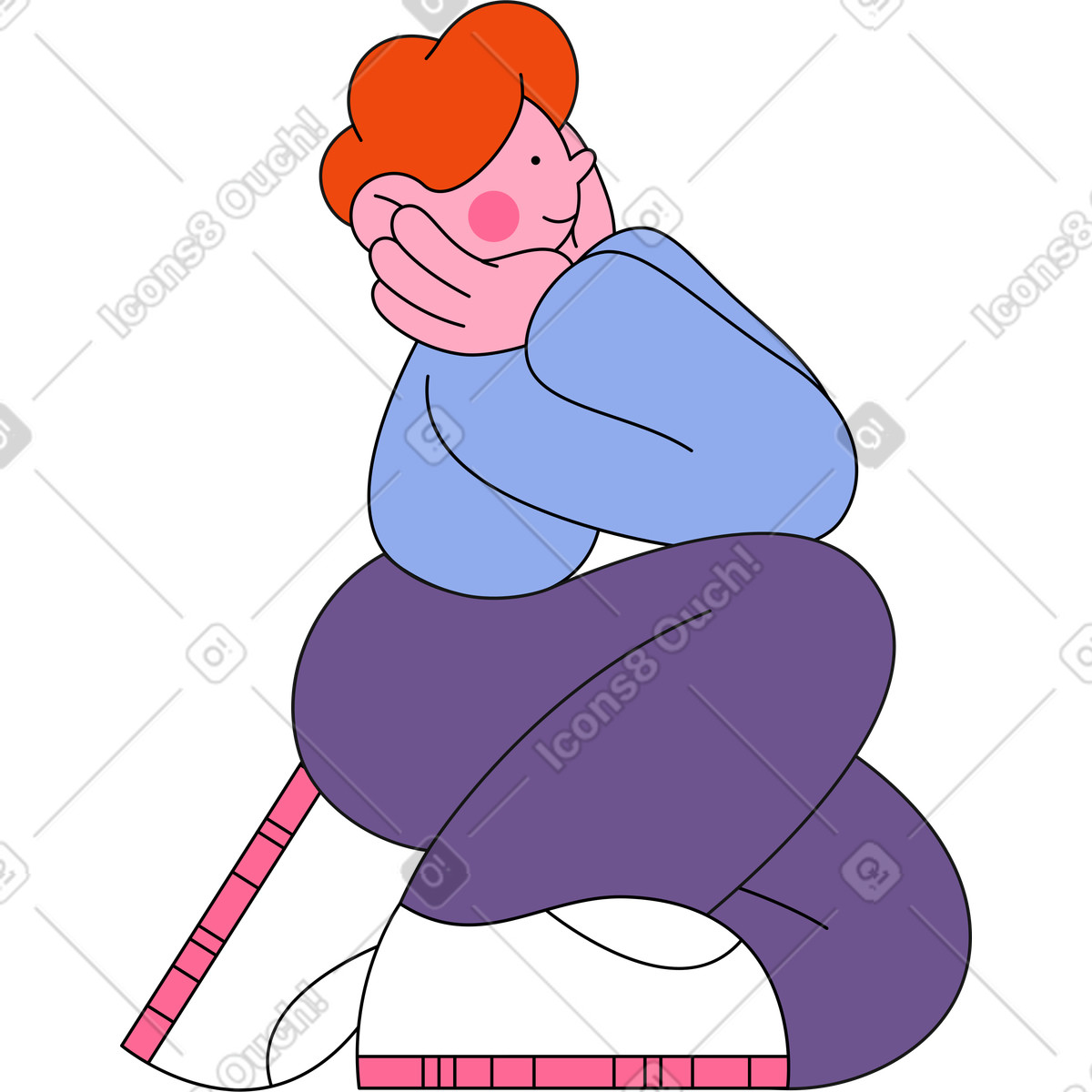 Ilustração de Garoto em no estilo Bloom para baixar em PNG, SVG