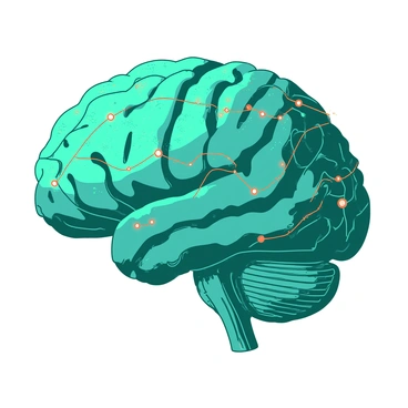 A brain formed by interconnected computer networks and data streams