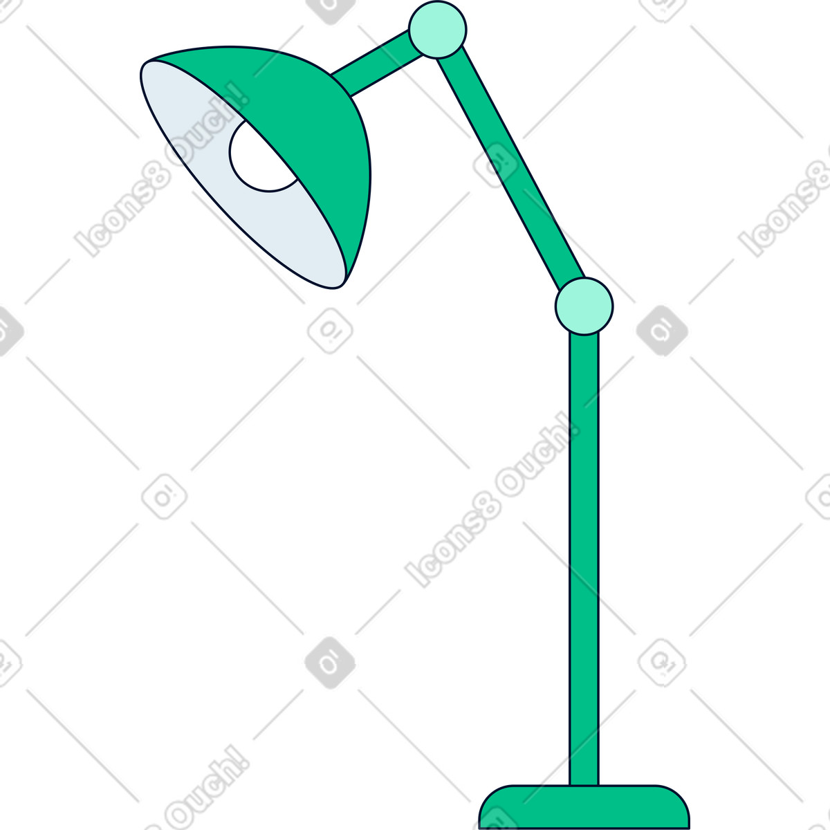 Illustration Lampe de bureau dans le style Teal à télécharger aux formats PNG, SVG