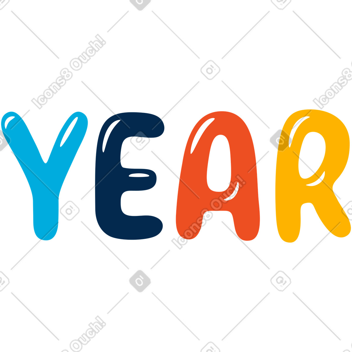 下载 Flame 风格的 Year 插画，支持 PNG、SVG 格式