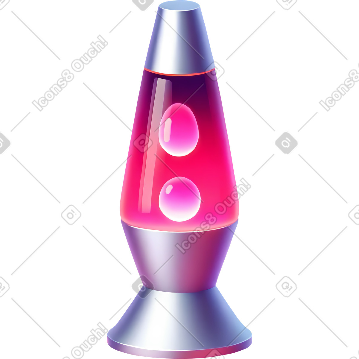 Illustration Lampe à lave dans le style 3D Mini télécharger aux formats PNG, SVG