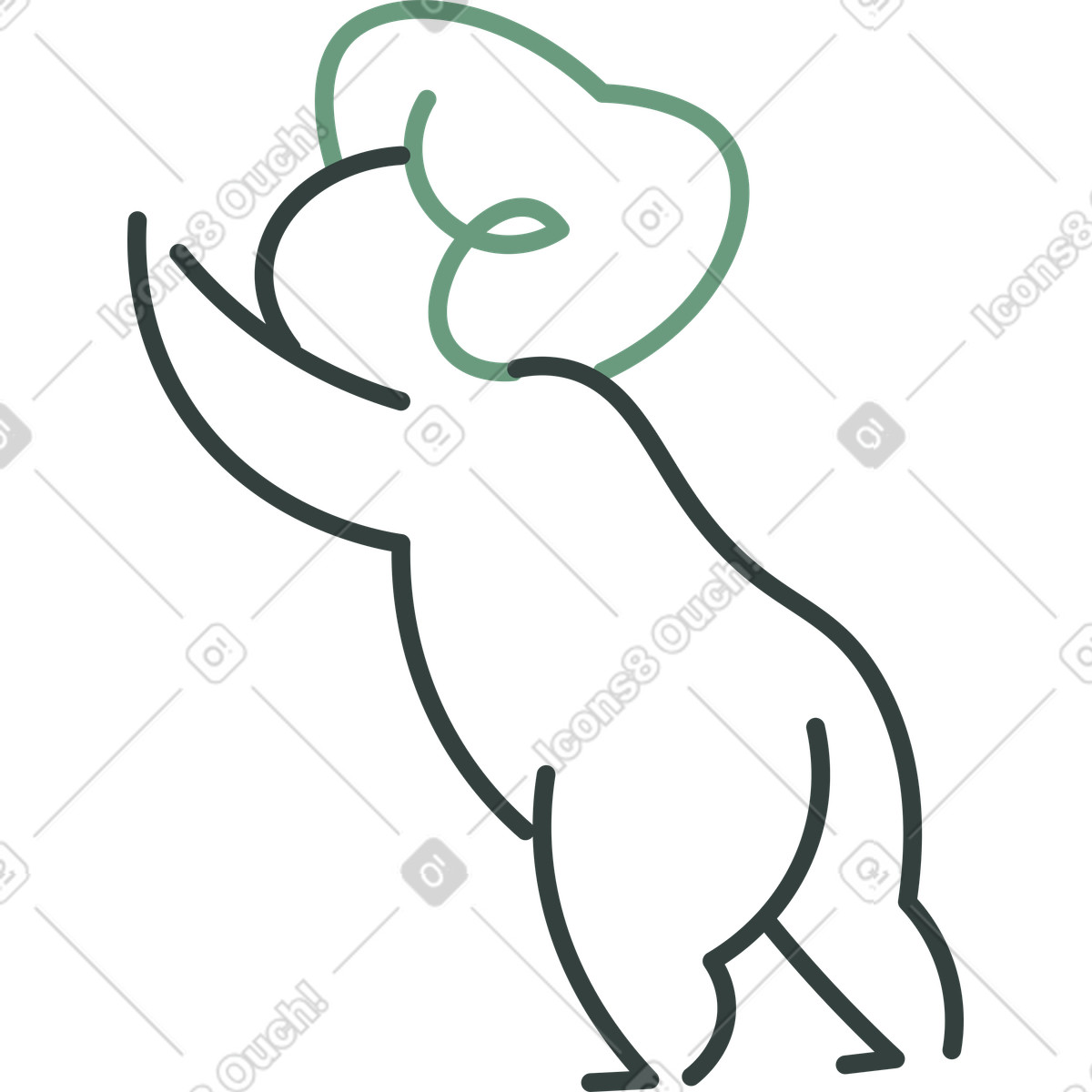 下载 Macaroni 风格的 宝贝举起手来 插画，支持 PNG、SVG 格式