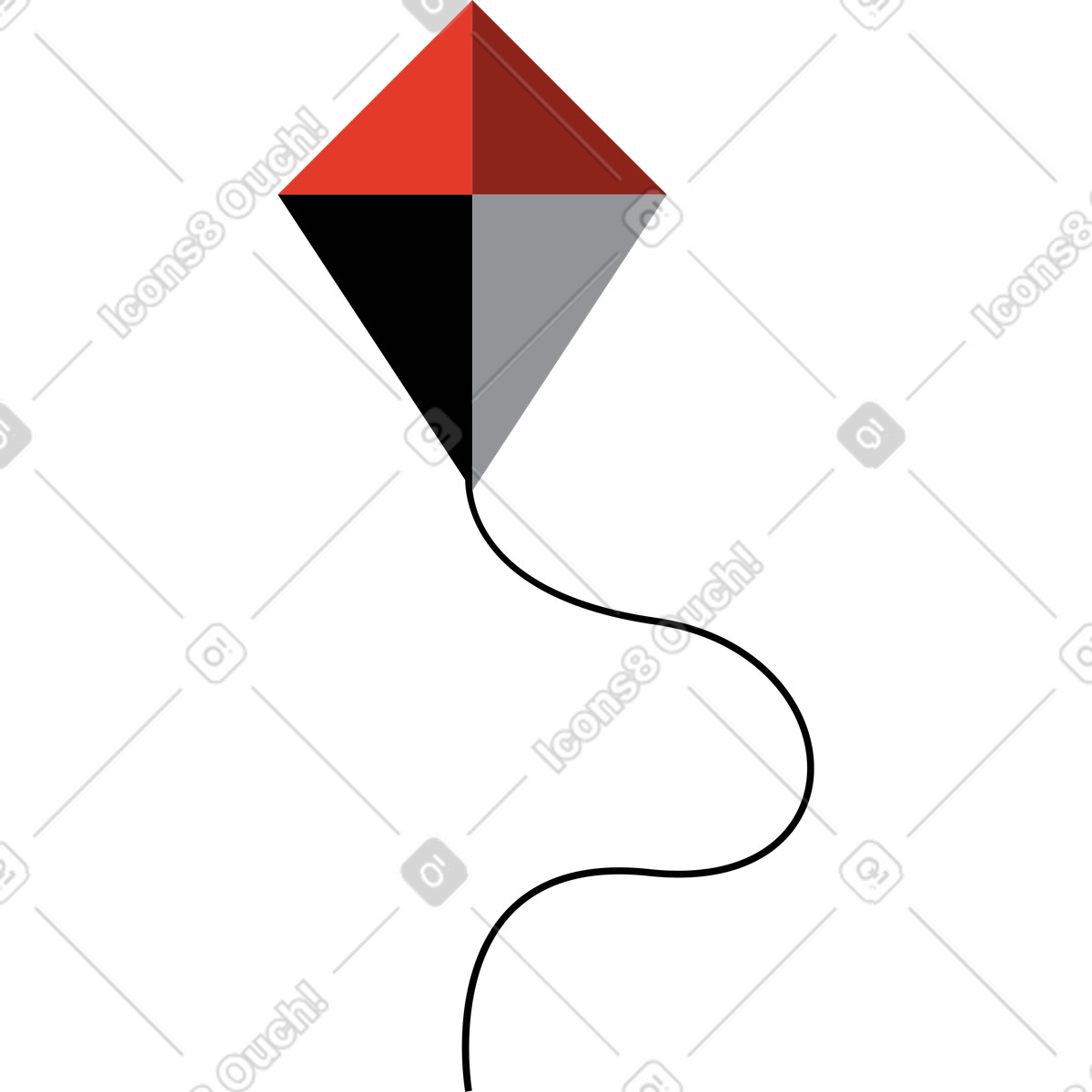 下载 Burgundy 风格的 风筝 插画，支持 PNG、SVG 格式