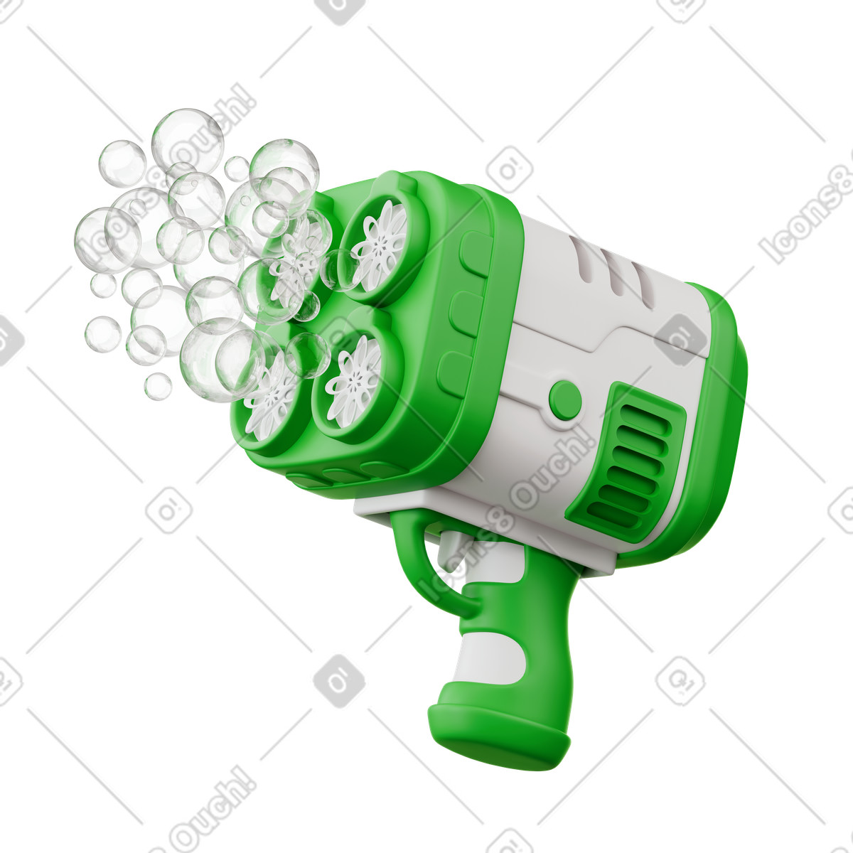 Ilustração de Bazooka bubble gun em no estilo 3D Stickle para baixar em PNG, SVG
