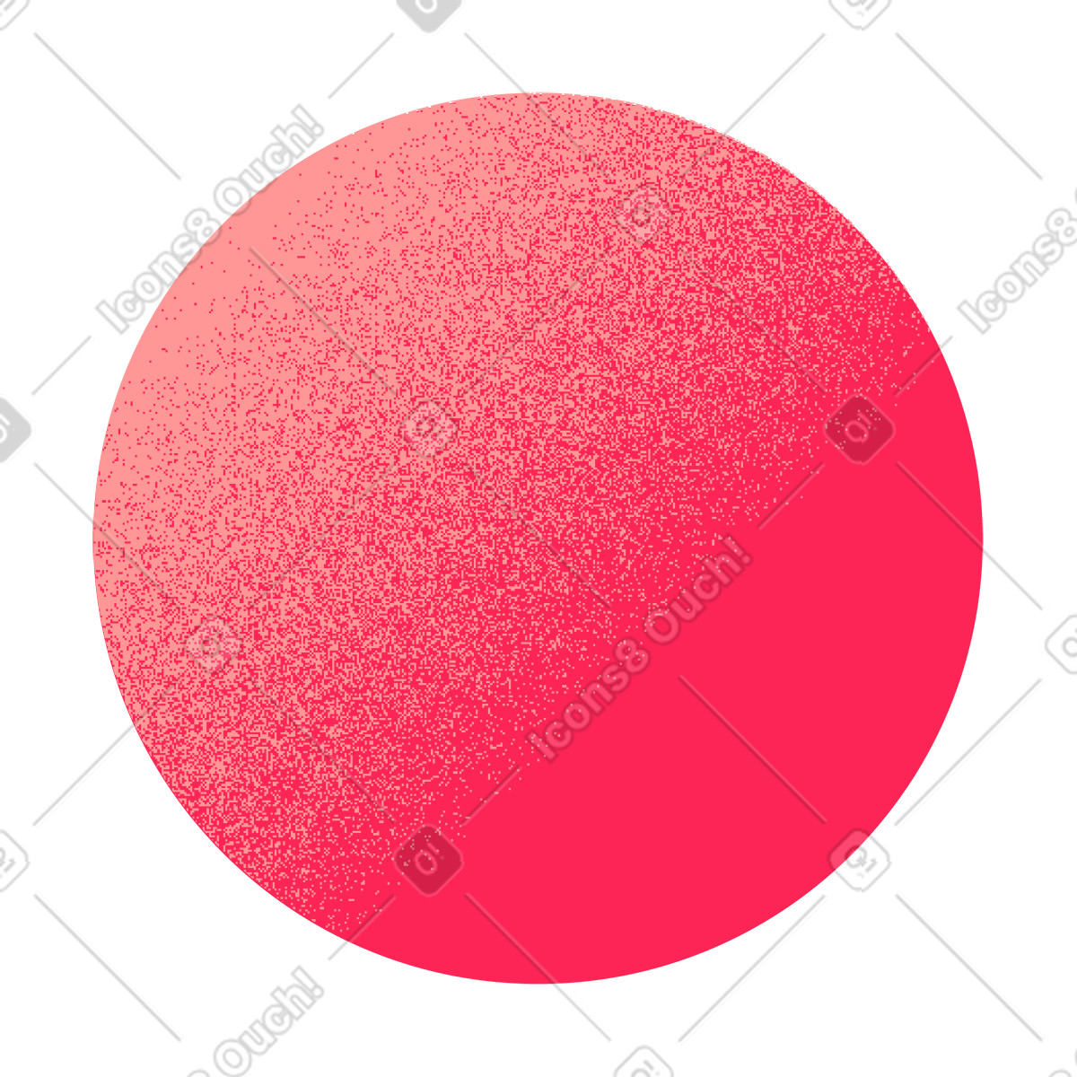 Red circle illustration in Typography style download in PNG, SVG