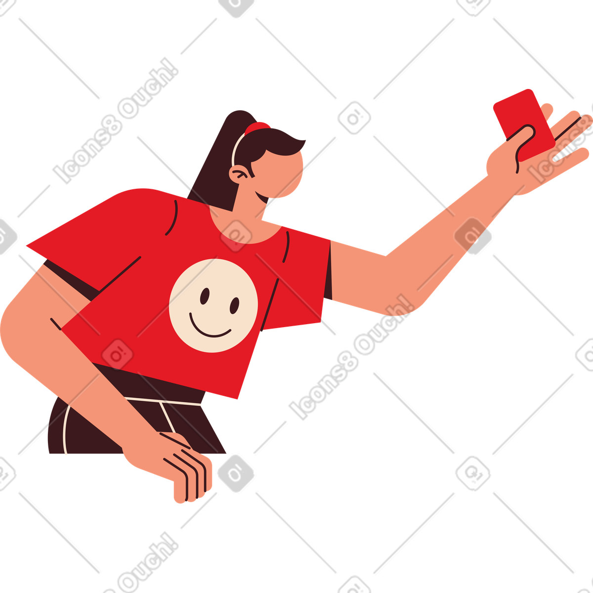 下载 Folks 风格的 有信用卡的女孩 插画，支持 PNG、SVG 格式