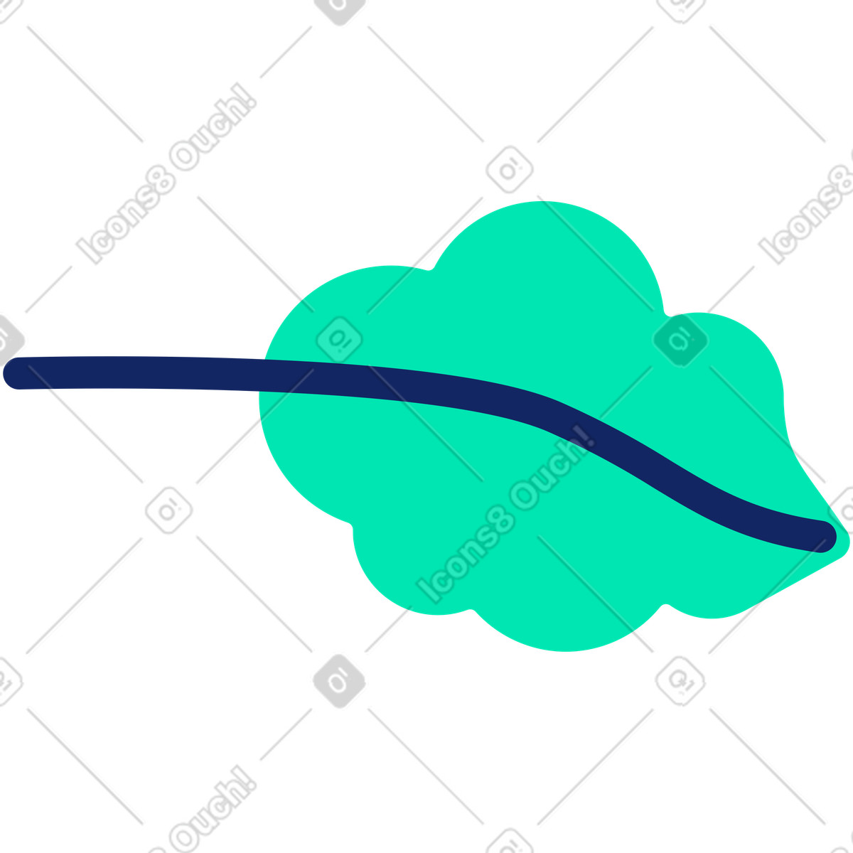 Blatt-Illustration im Cyborg-Stil als Download in PNG, SVG