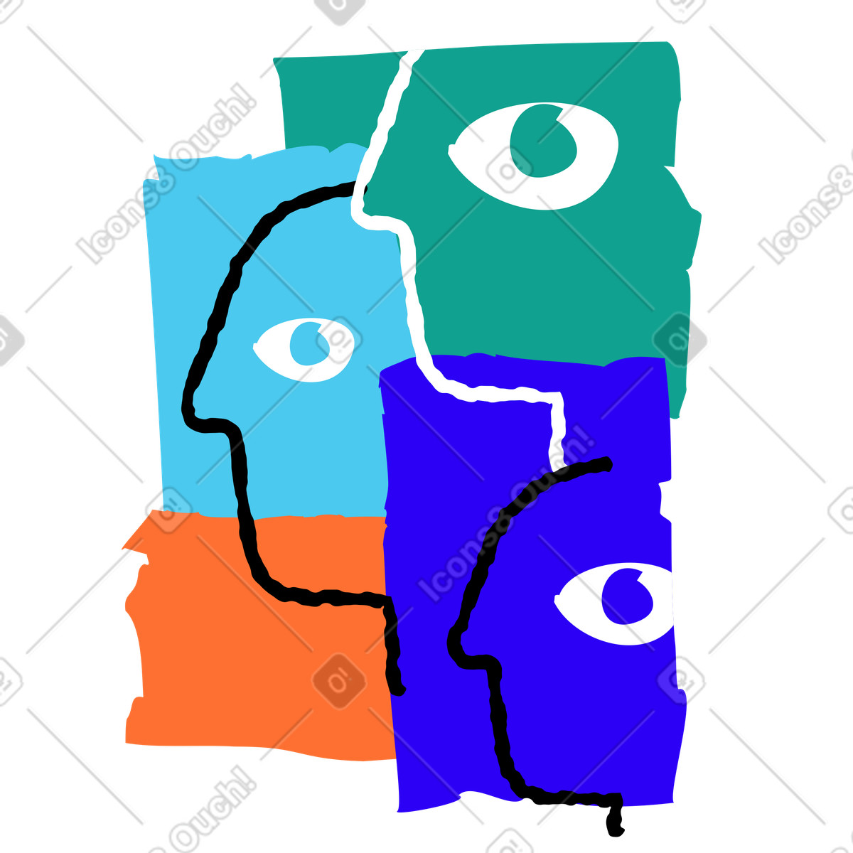 Ilustração animada de Reunião em no estilo Puzzle para baixar em GIF, Lottie (JSON), AE