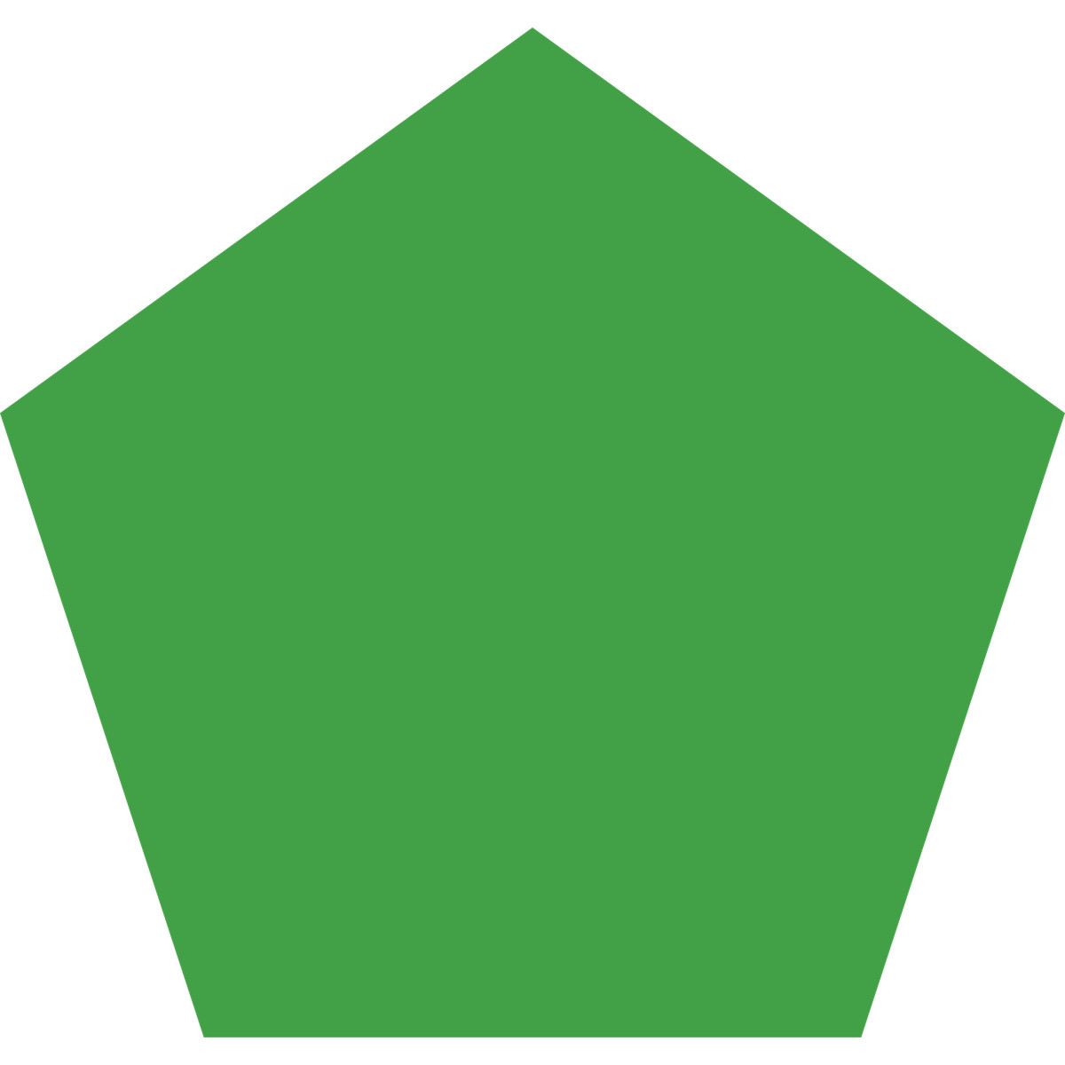 Pentagon green illustrazione in stile Fogg scarica in PNG, SVG