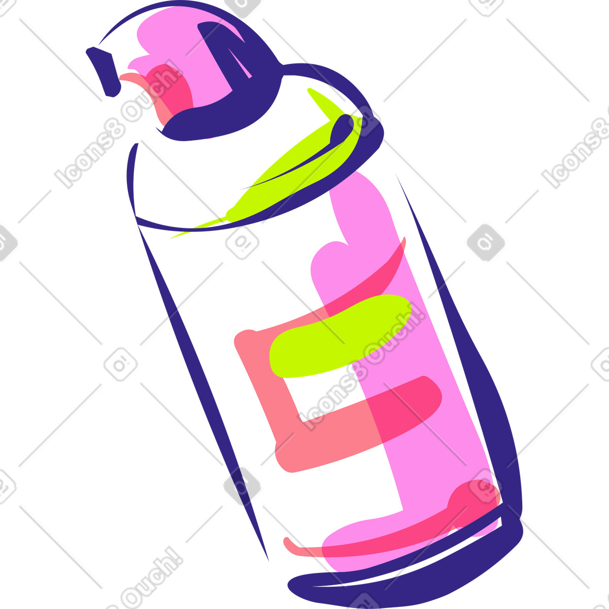 Ilustração de Frasco espuma limpeza facial em no estilo Glam para baixar em PNG, SVG