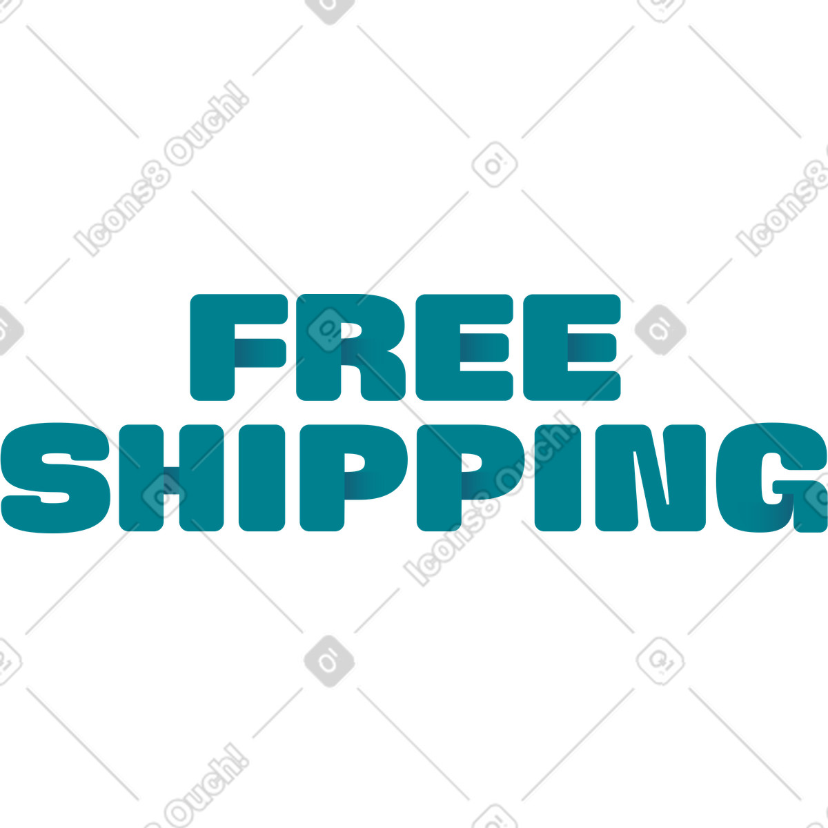 Ilustración Texto de envío gratis letras en estilo Beam a descargar en PNG y SVG