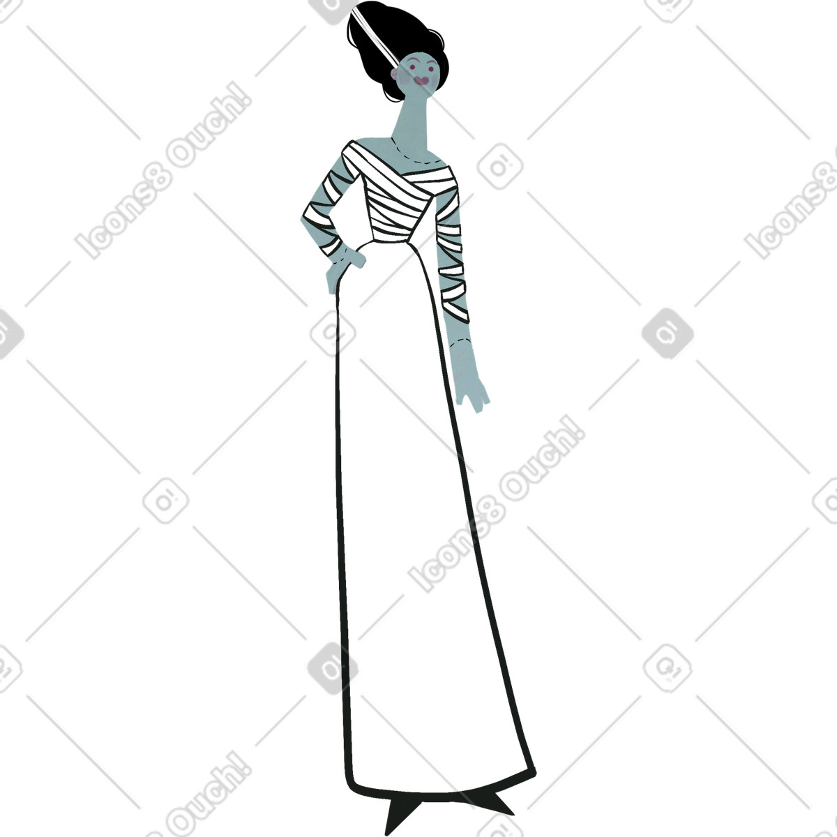 Fabulous 스타일의 Bride of frankenstein 일러스트레이션 PNG, SVG 다운로드