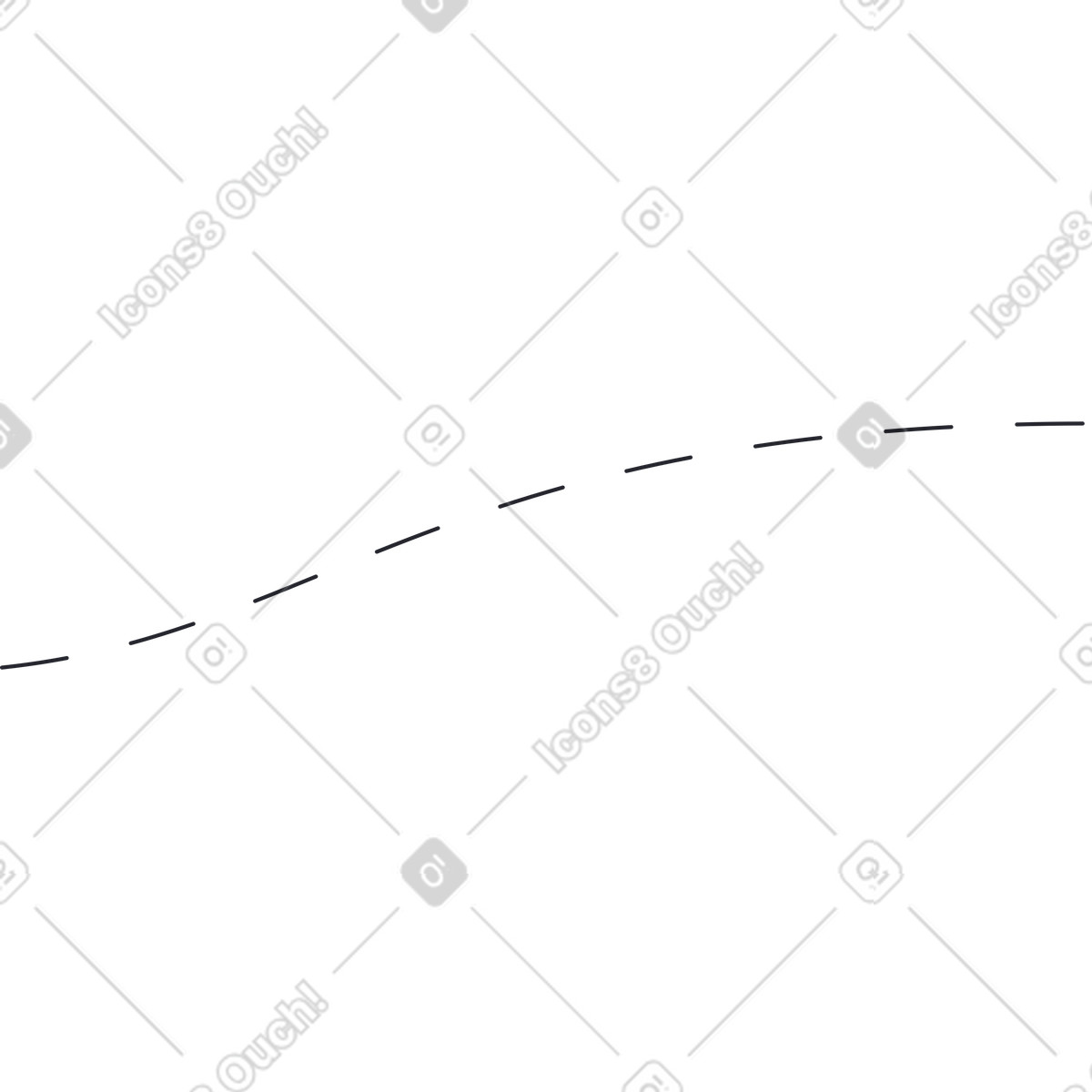 Dashed line illustration in Grapy style download in PNG, SVG