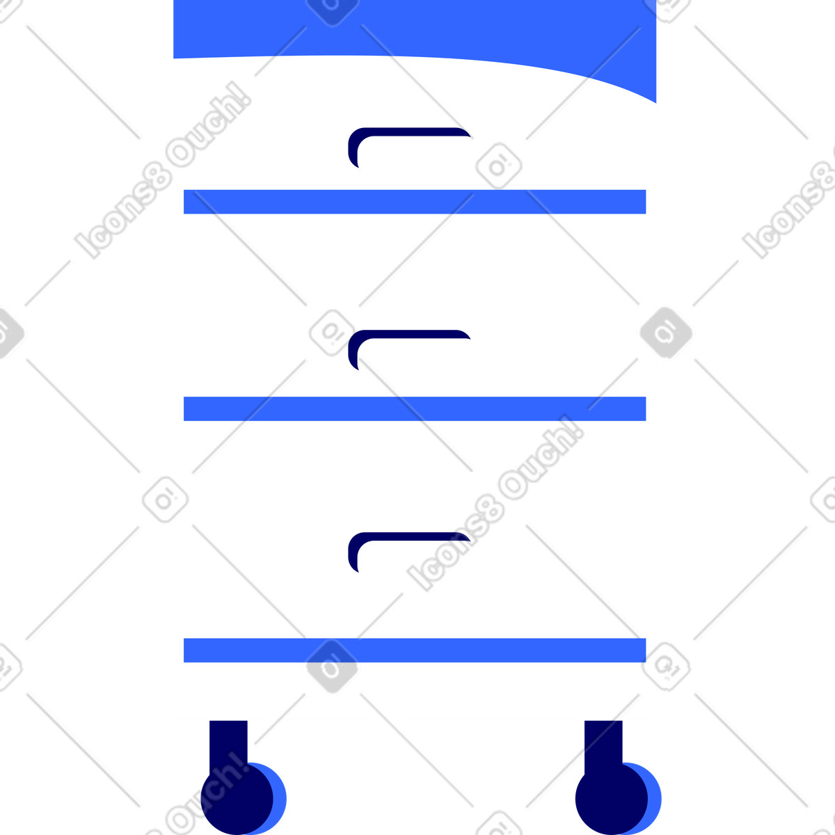 Office cabinet on wheels illustration in Lounge style download in PNG, SVG