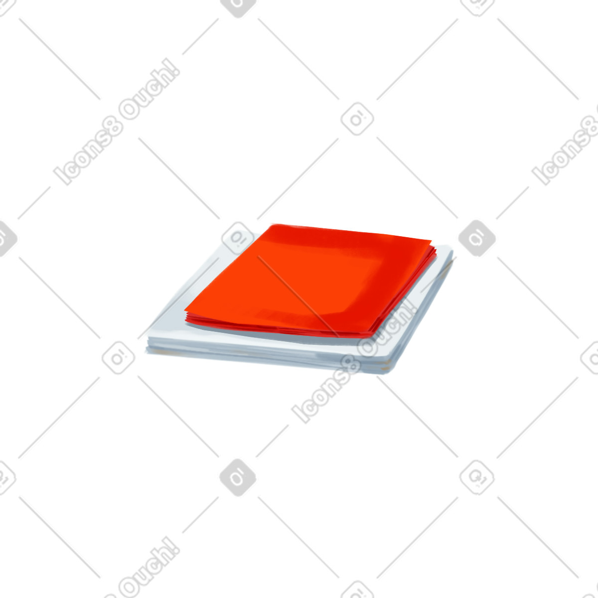Stack of paper-Illustration im Ikigai-Stil als Download in PNG, SVG