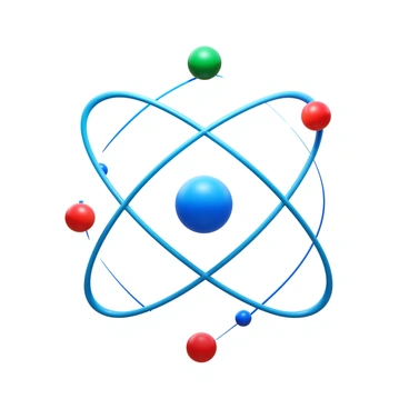 A close-up view of atoms with visible magnetic fields. The atoms are depicted with distinct nuclei and orbits, showcasing vibrant colors like blue, red, and green. Each atom features electrons represented as small spheres orbiting around the nucleus. The magnetic properties are illustrated with clear lines indicating magnetic field lines radiating from the atoms.