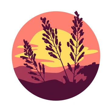 Grevillea flowers are depicted in silhouette, their intricate shapes outlined against a vibrant sunrise. The sky is illuminated with hues of orange and yellow, casting warm light around the dark flower forms. The flowers have elongated, delicate petals that sway gently in the morning breeze. The silhouette captures the essence of the flowers while the bright sunrise creates a striking contrast, emphasizing the beauty of nature at dawn.