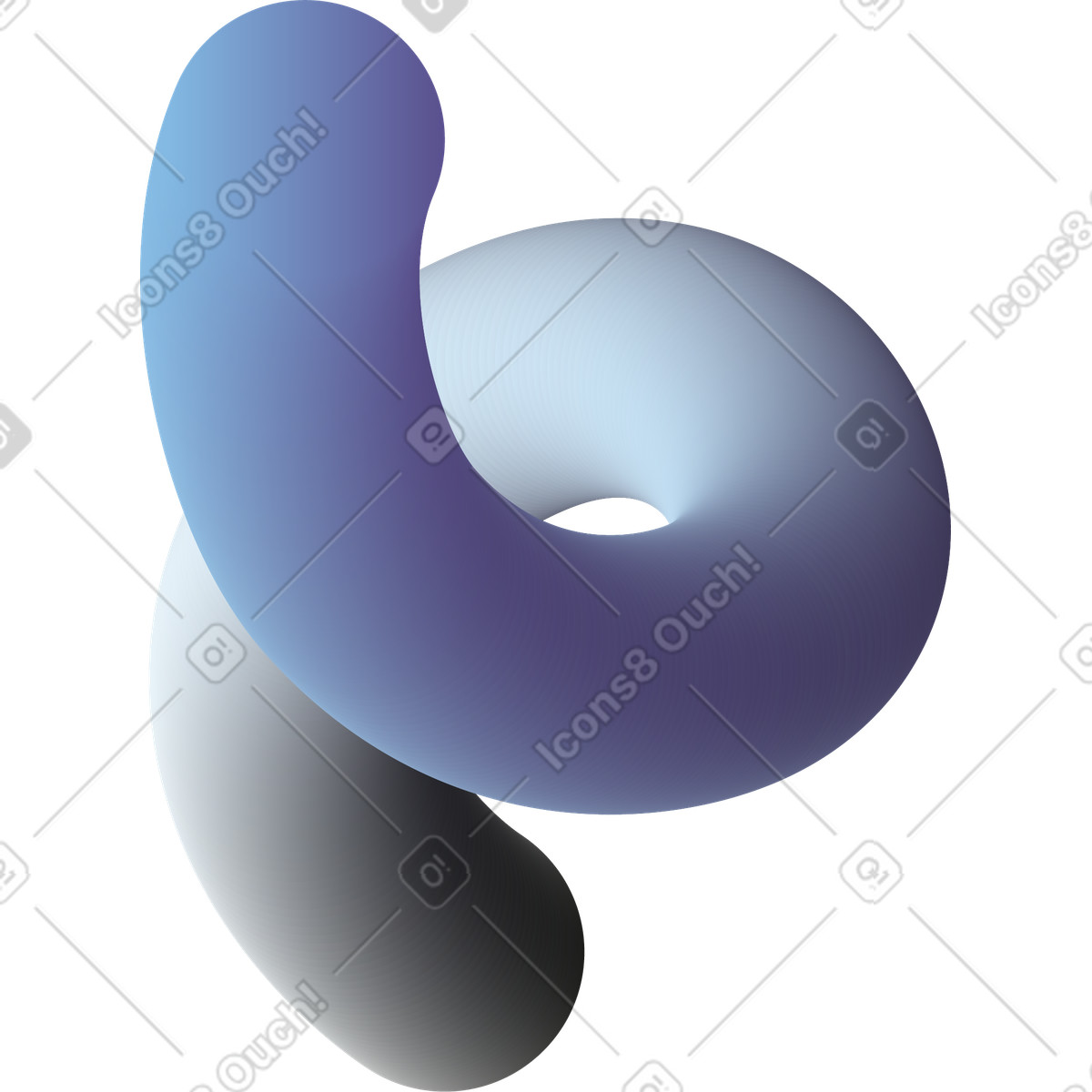 下载 Forms 风格的 Blue gray curved shape 插画，支持 PNG、SVG 格式