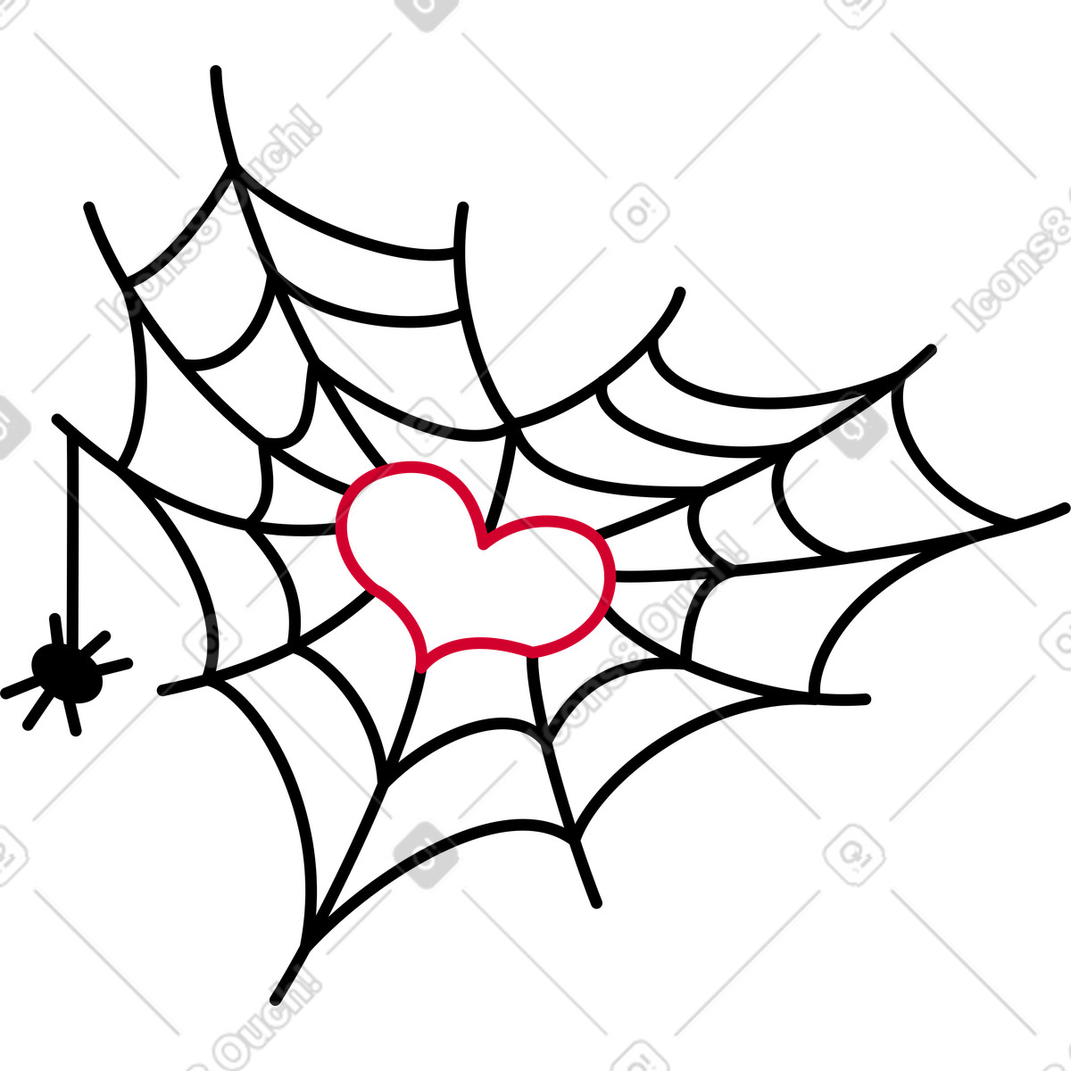 Ragnatela illustrazione in stile Ruby scarica in PNG, SVG